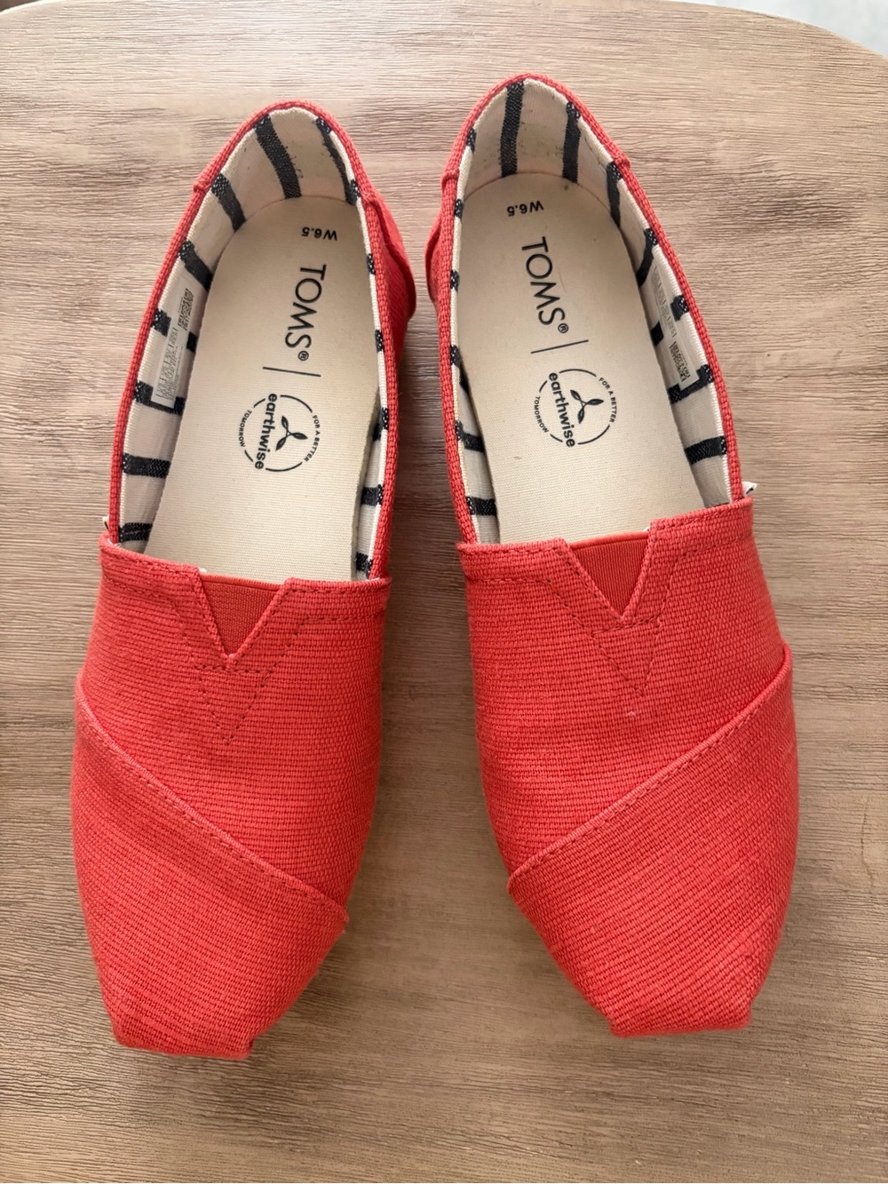 Toms Orange Alpargata Canvas Slip-On Flats 6.5